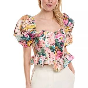 Hemant and Nandita floral print puff sleeve top